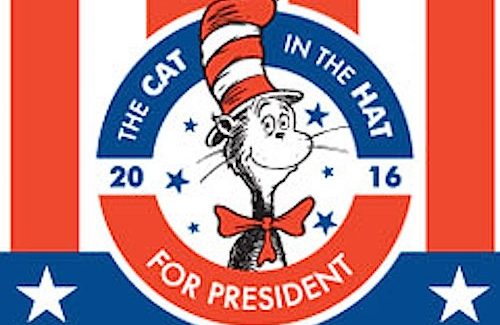 Cat in the Hat running for president on Carnival cruises
