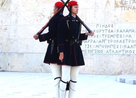 Shore Excursion: Guards at Tomb of the Unknown Soldier in Athens