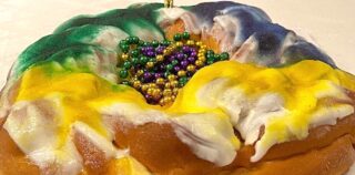 Celebrating Mardi Gras with a traditional king cake
