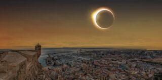 Cruise Ships Positioned Off Spain Such as Holland America’s Oosterdam Will Likely Capture Rare ‘Sunset Eclipse’ View This Summer